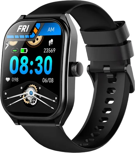 Curve - Reloj inteligente para hombres y mujeres, responde a llamadas, rastreador de fitness de 2.01 pulgadas con 100 modos deportivos, contador de