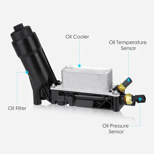 Miniatura 2 de Carcasa del filtro de aceite del motor con enfriador de aceite para Ram ProMaster 2014-2017 1500 2500 3.6L, para Dodge 2011-2014, para Chrysler