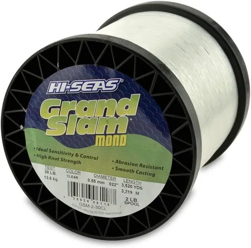Miniatura 21 de HI-SEAS Grand Slam - Sedal de pesca de monofilamento, fuerte y resistente a la abrasión, en agua dulce y salada transparente, rosa, verde, azul Azul