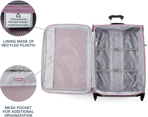 Miniatura 274 de Travelpro Maxlite 5 - Juego de 2 piezas de equipaje de mano de tela, expandibles con 4 ruedas giratorias, bolso blando para debajo del asiento, Negro