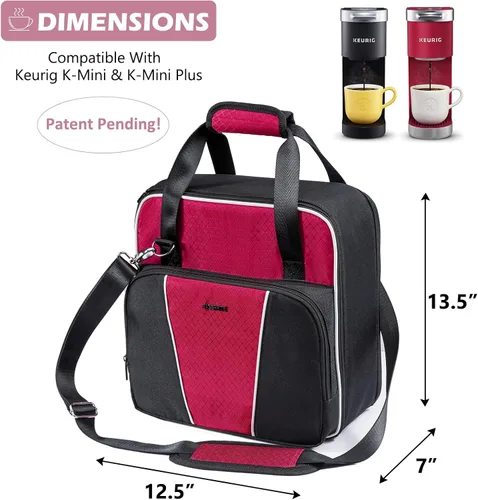 Miniatura 2 de BAGSPRITE Bolsa de viaje para cafetera, compatible con Keurig K-Mini o K-Mini Plus, funda de transporte para cafetera de una sola porción