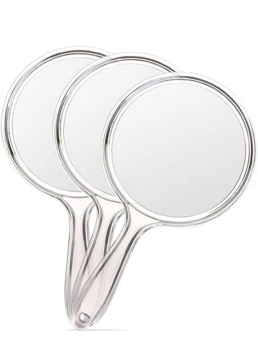 Miniatura 11 de OMIRO Espejo de mano, espejo de mano de doble cara, espejo de aumento 1X/3X con asa, paquete de 1 (transparente)