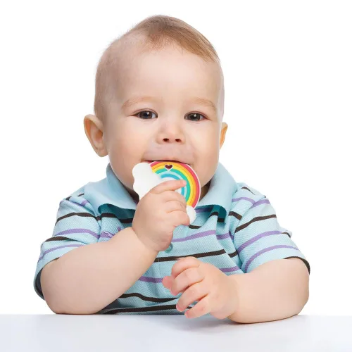 Miniatura 5 de Mordedor de silicona para bebés, juguetes sensoriales para masticar, sin BPA, suaves y eficaces, juguetes para aliviar el dolor de la dentición