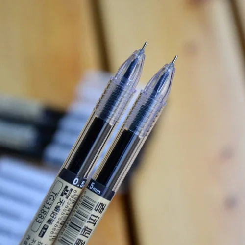 Miniatura 4 de sencoo Paquete de 12 bolígrafos de tinta de gel negro, bolígrafos de punta extra fina, bolígrafo de 0.014 in, negro, oficina, escuela, papelería