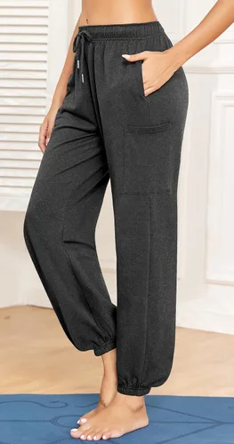 Miniatura 3 de SUNYAA Pantalones de yoga para mujer, pantalones de pierna ancha con bolsillos