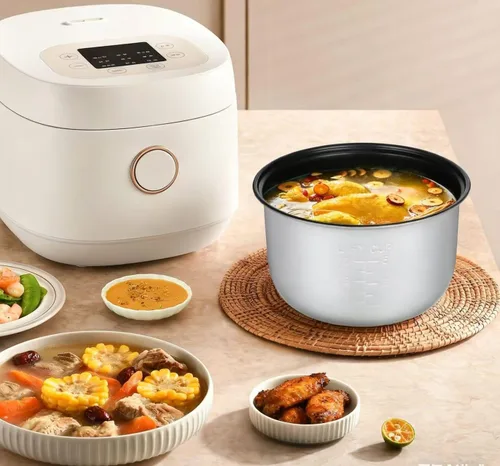 Miniatura 2 de KICHOUSE Olla interior de repuesto para olla arrocera de 8.26 pulgadas, antiadherente, con taza medidora y cuchara de arroz para uso diario