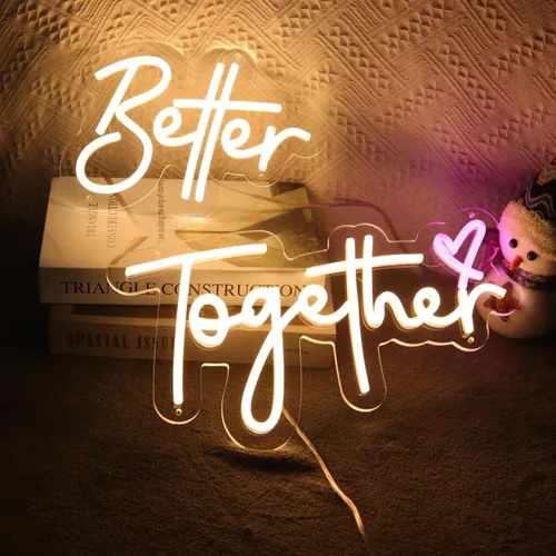 Miniatura 12 de Letreros de neón Hello Gorgeous para decoración de pared, letrero de 13.8 * 13.8 pulgadas de luz rosa para boda, decoración de compromiso