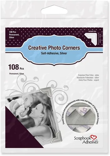 Miniatura 9 de SCRAPBOOK ADHESIVES BY 3L - Esquinas autoadhesivas de papel fotográfico, color blanco, paquete de 108