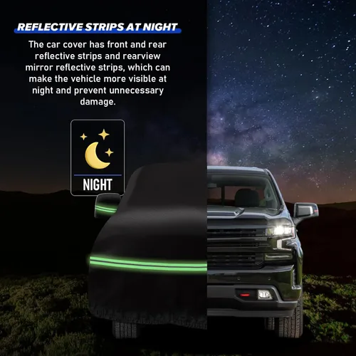 Miniatura 4 de Cubierta de protección para todo tipo de clima, Compatible con Chevrolet Silverado 1500 2018-2023, cubierta de auto completa profesional de 6 capas