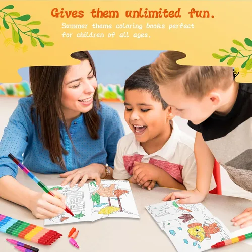 Miniatura 7 de BenLouis Libros para Colorear Recuerdos de Fiesta a Granel Mini Libros para Colorear para Niños de 4-8-12 Años Pequeños Libros de Actividades