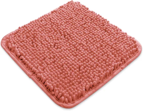 Yeaban Alfombras pequeñas de baño de felpilla de 12 x 12 pulgadas, absorbentes y lavables, antideslizantes, de felpa y suaves para baño, ducha y
