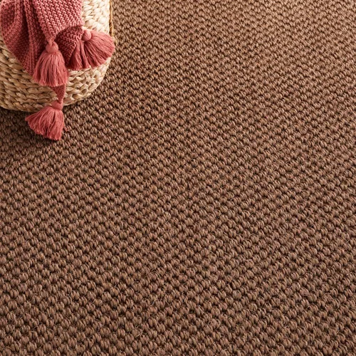 Miniatura 7 de SAFAVIEH Alfombra de área 2x3 - Colección de fibra natural - Chocolate, sisal, diseño tejido con borde (NF525D)