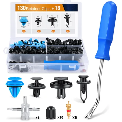 Miniatura 10 de GOOACC 100 clips de guardabarros para el cuerpo, remaches para el motor, debajo de la cubierta, clips de protección contra salpicaduras para Honda