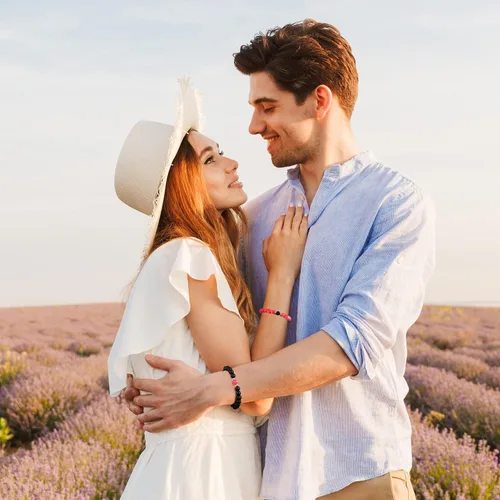 Miniatura 7 de Pulseras magnéticas para parejas, pulseras de amor, pulseras de cuentas naturales a distancia, regalos para el día de San Valentín
