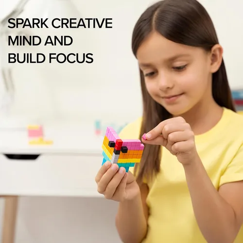 Miniatura 5 de PIXIO Mini bloques magnéticos y cubos magnéticos para niños, pequeños imanes para manualidades, juego de construcción STEM, juguetes de aprendizaje