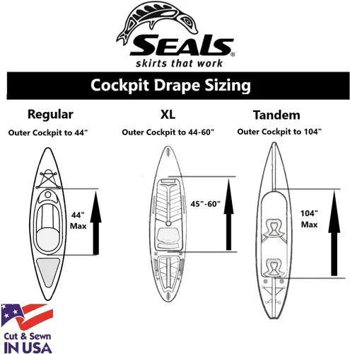 Miniatura 3 de Seals Cubierta de cortina para cabina de kayak