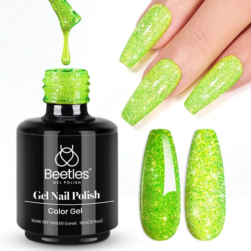 Miniatura 185 de Beetles - Esmalte de uñas de gel marrón – 0.5 onzas líquidas de esmalte de gel marrón oscuro, lámpara LED UV para uñas, regalo de manicura para I