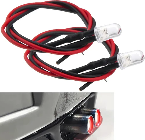 Miniatura 6 de ShareGoo - Tubo de escape de simulación de metal LED modificado compatible con Traxxas HPI HSP 94123 Sakura D4 Tamiya TT01 1/10 RC Drift Car