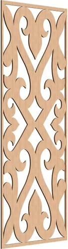 Miniatura 123 de Keene Paneles de pared decorativos de madera con calado, 9 3/8 pulgadas de ancho x 24 3/8 pulgadas de alto x 1/4 de alto, roble rojo rojo (Red Oak)