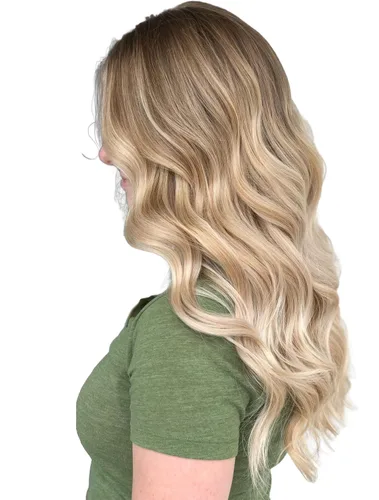 Miniatura 6 de Tressmatch 16 pulgadas (18 pulgadas) Remy extensiones de cabello humano clip en ombre apagado Negro/Medio/Castaña café Full Head Volumen Set 9