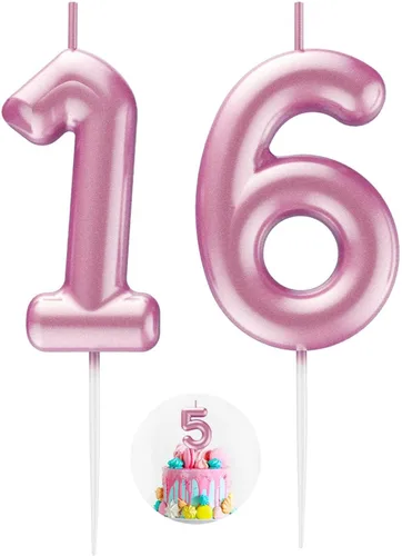 Miniatura 60 de Velas número 2 arcoíris con número 3D de feliz cumpleaños para decoración de fiesta de pastel de cumpleaños, suministros de celebración