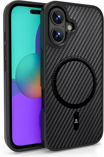 Miniatura 26 de ONES Funda delgada para iPhone 11 Pro Max, cubierta ultra delgada con patrón de fibra de carbono, funda protectora a prueba de golpes con diseño