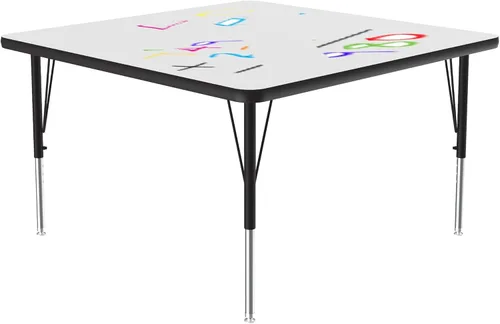 Miniatura 44 de Correll - Mesa rectangular de 24 x 36 pulgadas, mesa de actividades superior de borrado en seco, altura ajustable (19 a 29), laminado de alta