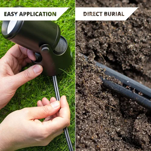 Miniatura 5 de Wirefy Cable de paisaje de bajo voltaje 10/2 de 50 pies Cable de iluminación de paisaje de bajo voltaje Cobre puro Entierro directo al aire