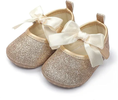 COSANKIM Zapatos planos Mary Jane con suela de goma antideslizante para bebés y niñas pequeñas zapatos de vestir de princesa