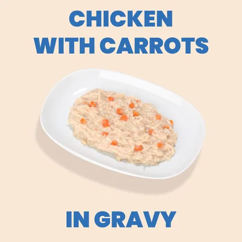 Miniatura 2 de almo nature HQS Complete CAT - Comida húmeda para gatos, receta de pollo con zanahorias en salsa, comida para gatos sin granos, 2.47 onzas