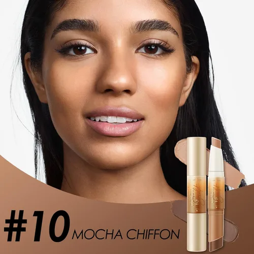 Miniatura 2 de FOCALLURE Lápiz bronceador e iluminador crema 2 en 1, lápiz de contorno no graso y que no se seca, fácil de crear un acabado mate natural, larga
