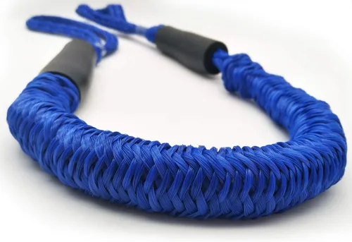 Miniatura 3 de Líneas de muelle de cuerda elástica que absorbe los golpes, cuerda de amarre marina de 4 pies, color azul oscuro, paquete de 4