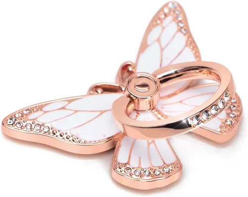 Doflyesky Soporte de anillo de mariposa para teléfono celular, rotación de 360 grados, soporte de agarre de anillo de teléfono, soporte de dedo de