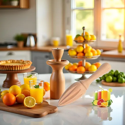 Miniatura 2 de Exprimidor de cítricos de madera – Escariador manual de mano de limón/naranja Herramienta exprimidora de frutas portátil para el hogar, cafetería
