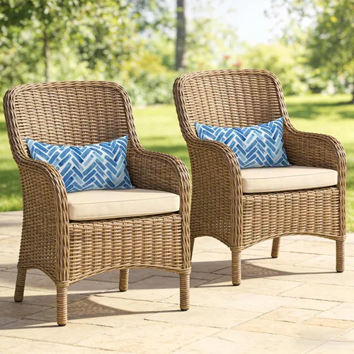 Miniatura 189 de Juego de 2 almohadas para exteriores de 16 x 16 pulgadas, repelentes al agua con interiores, para muebles de patio, hogar, jardín, geometría bohemia