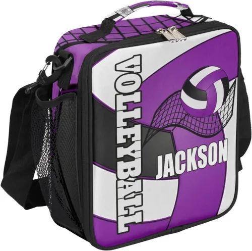Miniatura 17 de Bolsa de almuerzo personalizada para niñas, niños, adolescentes, hombres y mujeres, regalo personalizado, bolsa de almuerzo, pelota de fútbol, azul