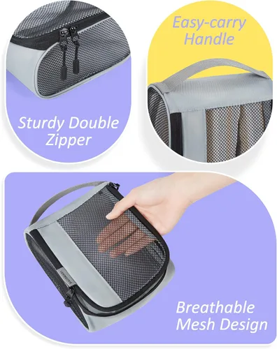 Miniatura 4 de BAGSMART - Juego de 7 cubos de embalaje para maletas esenciales de viaje, juego de bolsas organizadoras ligeras con bolsa de zapatos, cubos de viaje