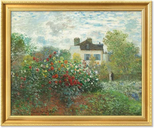 Miniatura 82 de IPIC - Reproducción artística de los lirios de agua de Claude Monet 1906, impresiones giclée coinciden con el marco dorado clásico, arte de pared