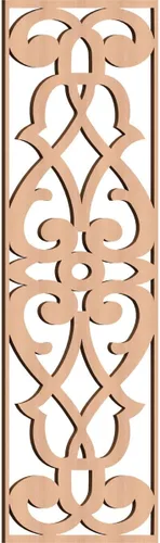 Miniatura 115 de 9 3/8"W x 24 3/8"H x 1/4"T Bellaire Decorativos Paneles de pared de madera calado, abedul