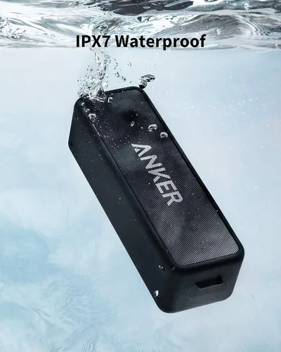 Miniatura 2 de Anker Soundcore 2 - Altavoz Bluetooth portátil con sonido estéreo, Bluetooth 5, BassUp, impermeable IPX7, 24 horas de reproducción, emparejamiento