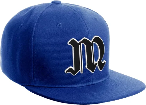 Miniatura 1716 de Daxton Gorra clásica con visera de billete plano con letras del alfabeto inglés antiguo de la A a la Z