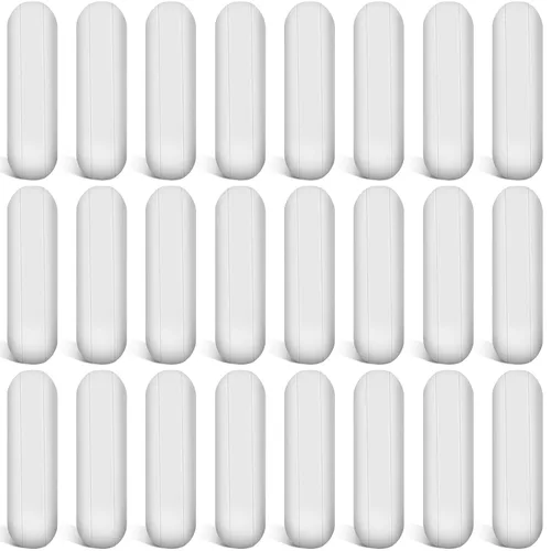 Miniatura 8 de Weewooday 80 piezas de barra agitadora magnética de mezclador PTFE, barra de agitación de placa de PTFE de acero inoxidable de color blanco