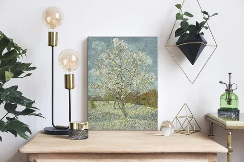 Miniatura 3 de Wieco Art Lienzo con estampado de árbol de durazno rosa de Van Gogh, pinturas al óleo famosas clásicas, reproducción de pinturas al óleo modernas