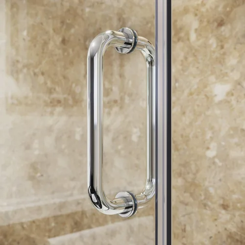 Miniatura 10 de SUNNY SHOWER Tirador tubular de puerta de ducha de vidrio espalda con espalda de 8 pulgadas para puerta corrediza de vidrio sin marco, acero