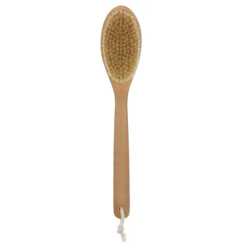 Miniatura 9 de Cepillo de ducha de madera de mango largo con cerdas naturales