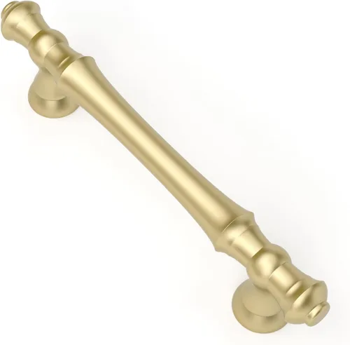 Miniatura 49 de Asidrama 1 paquete de 3 pulgadas (2.992 in) de latón cepillado, tiradores dorados para gabinete de cocina, accesorios para gabinetes de cocina