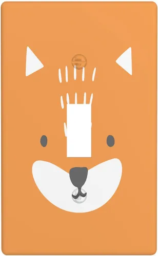 Miniatura 14 de Cubierta de interruptor de luz dúplex de elefante de dibujos animados de 1 banda, cubiertas de enchufe, placa frontal decorativa para receptáculo