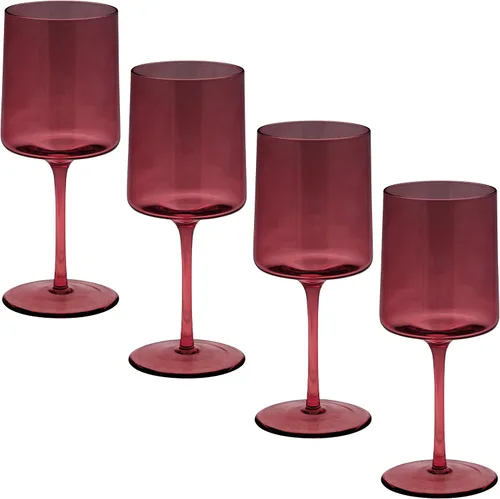 Miniatura 10 de Karma Juego de cuatro copas de vino de mediados de siglo ámbar