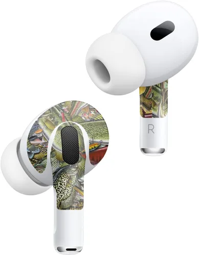 Miniatura 2 de MightySkins - Fundas compatibles con Apple AirPods Pro 2 – Fish Puzzle Funda protectora de vinilo duradera y única Fácil de aplicar, quitar