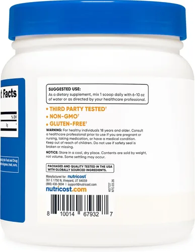 Miniatura 3 de Nutricost L-citrulina pura (base) en polvo (21.16 oz) (2 botellas)